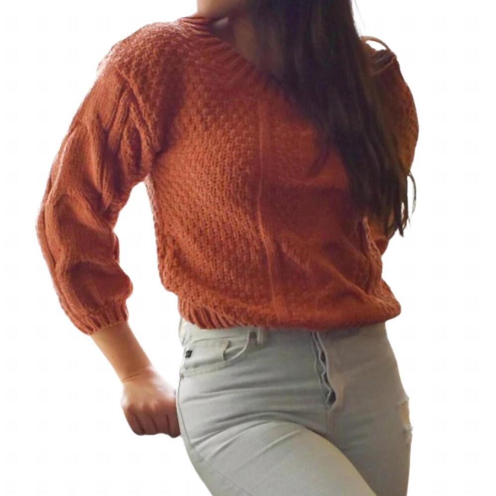 NEW FALCON PARK devyn sweater in rust